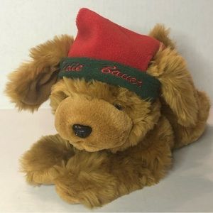 Unipak Eddie Bauer Golden Lab Christmas Dog Plush in Stocking Cap 12 inches